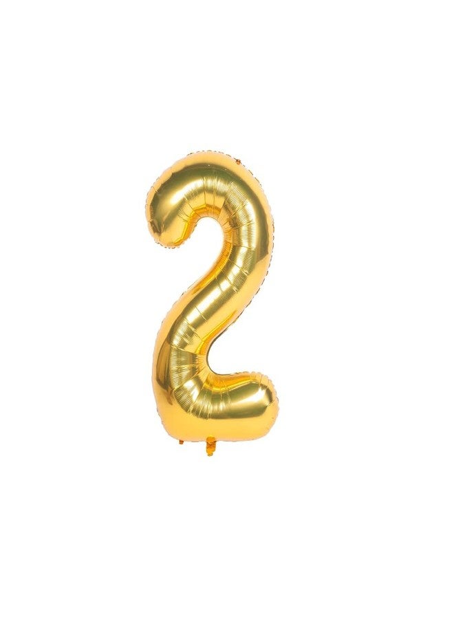 FI - FLICK IN 27 pcs 2nd Birthday Decorations for Girls Second Birthday Decoration for Boys Kit Metallic Confetti Balloons Bunches Number 2 Foil Balloon Decoration for Bday (Pack of 27,Gold & Black) - Image 5
